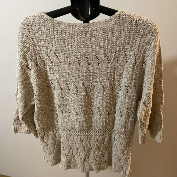 Coldwater Creek Multi-Stitch 3/4 Sleeve Sweater - Picture 2 of 11